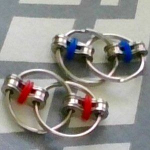 Two Bike chain fidget toy